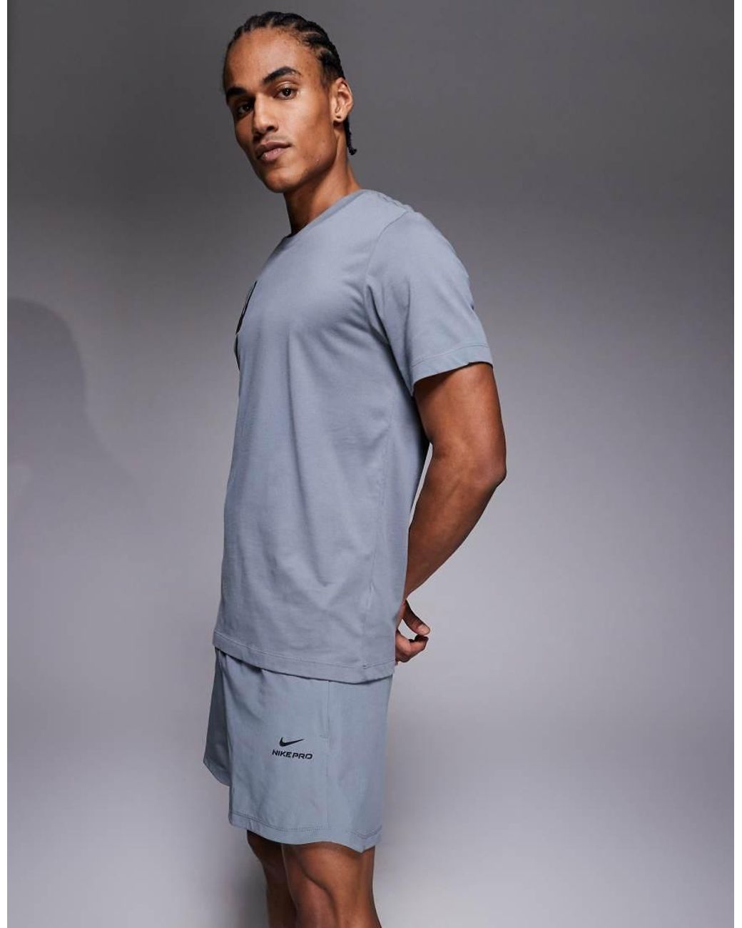 Nike Gray Pro Dri-fit 6 Inch Shorts for men