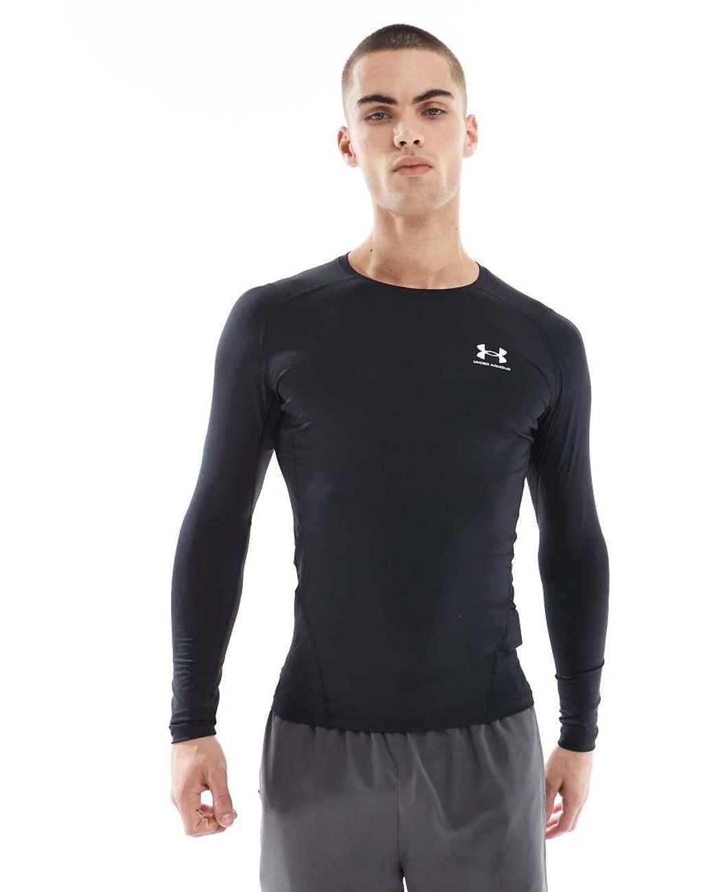 Under Armour Black Heat Gear Compression Long Sleeve Top for men