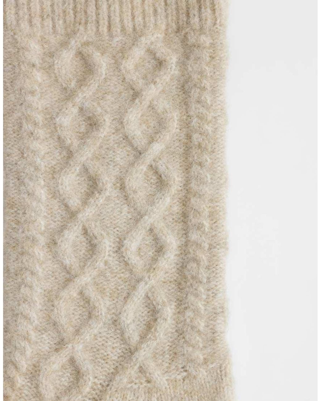 Pieces White Chunky Cable Knitted Ankle Socks