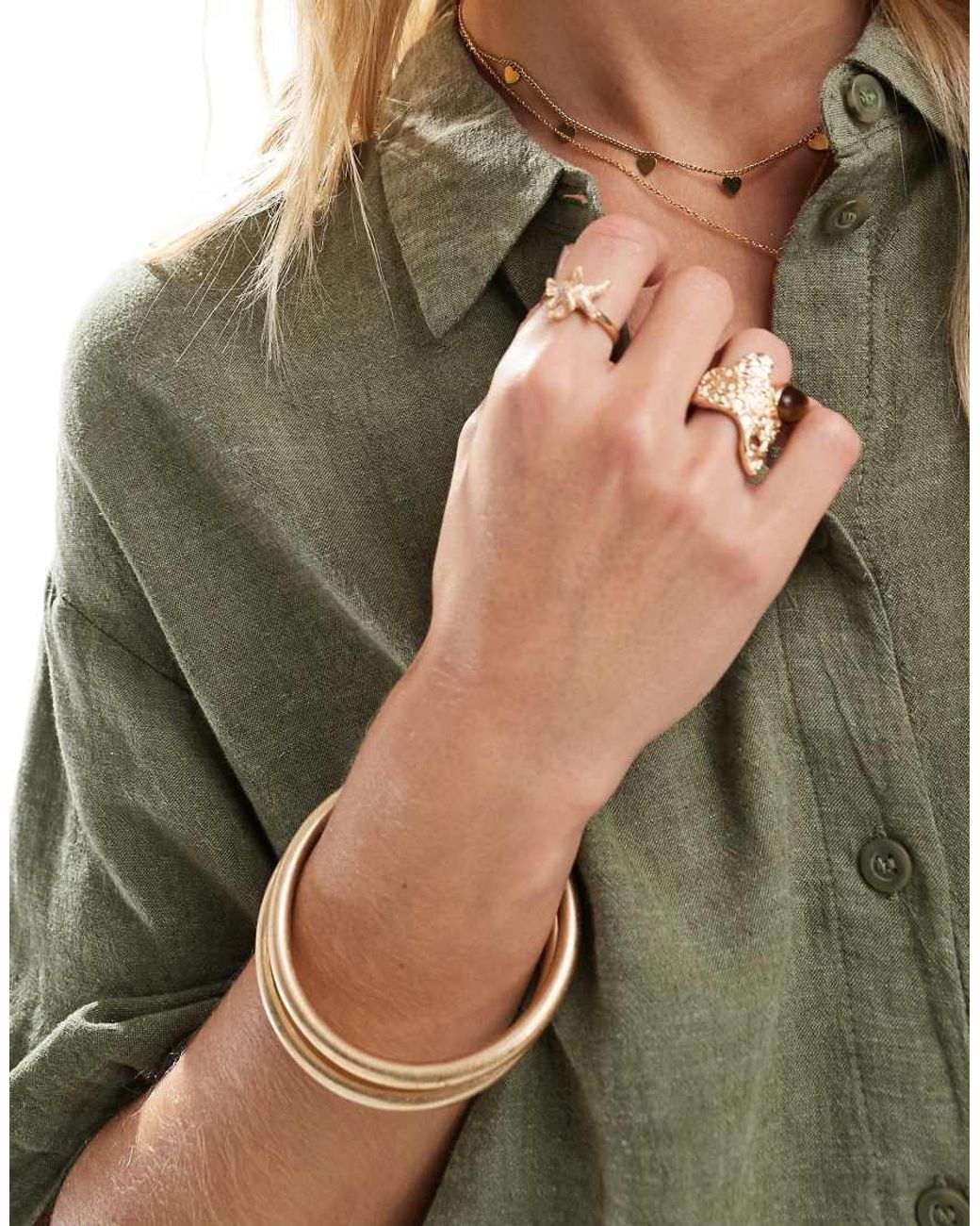 Vero Moda Green Linen Touch Boxy Cropped Shirt Co-ord