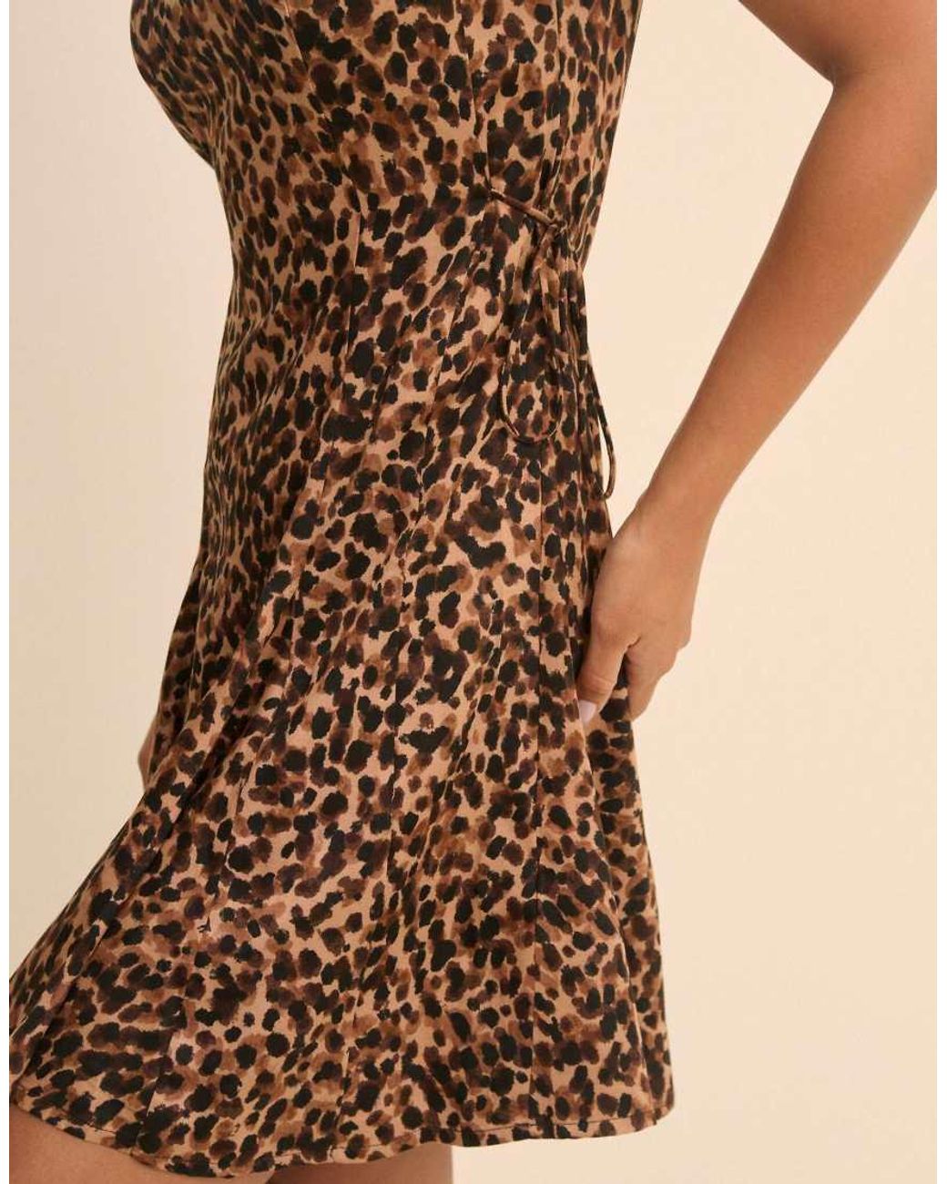 Nobody's Child Brown Leopard Print Gaia Mini Dress