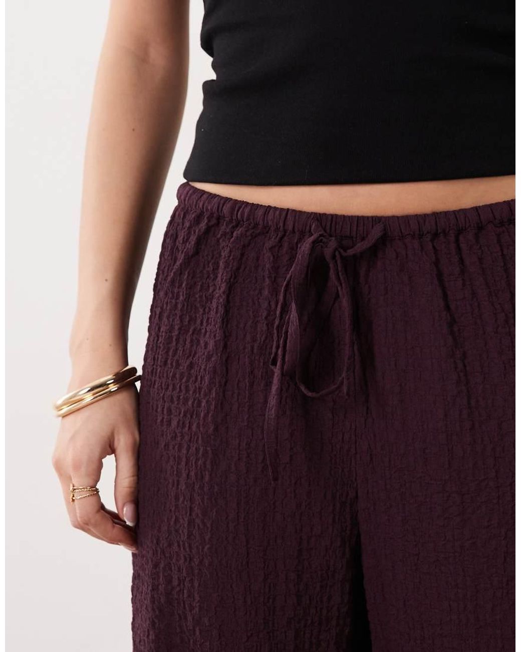 Wednesday's Girl Purple Wide Leg Trousers