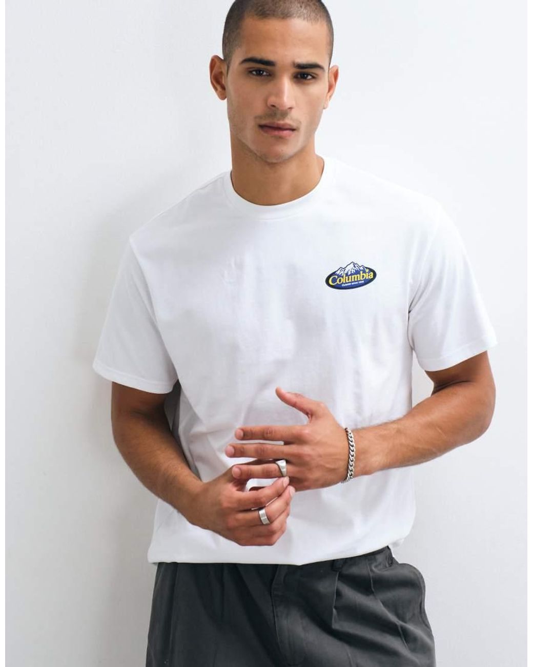 Columbia White Street Tech Snowy Peaks Heavyweight T-shirt for men