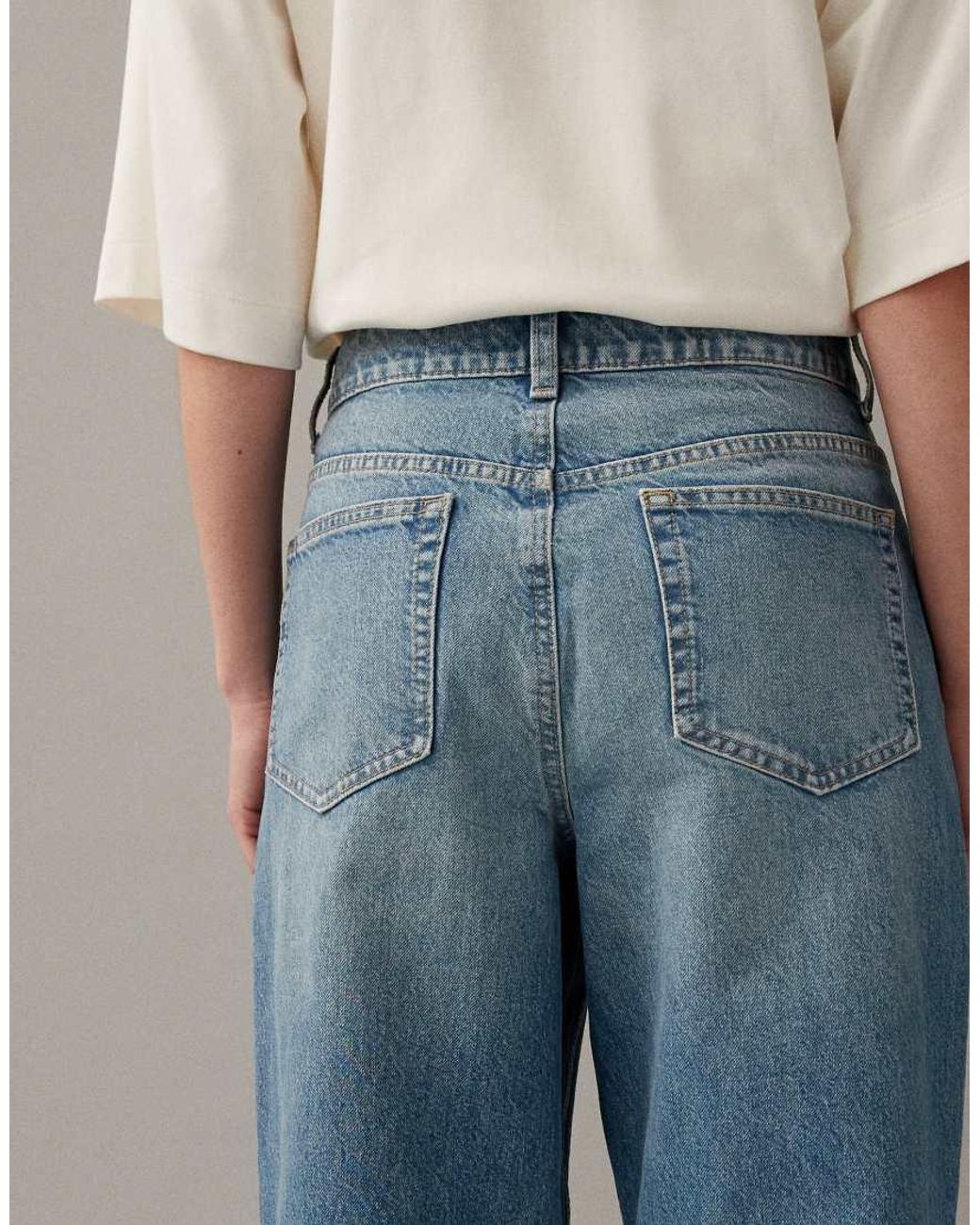 ASOS Blue Circular Design Collection Wide Leg Dad Jeans