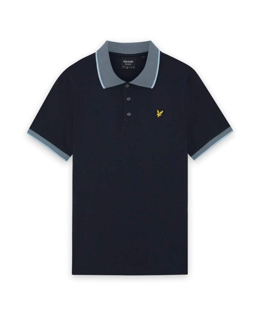 Lyle & Scott Blue Ss Polo Shirts Birdseye Collar Polo Shirt for men