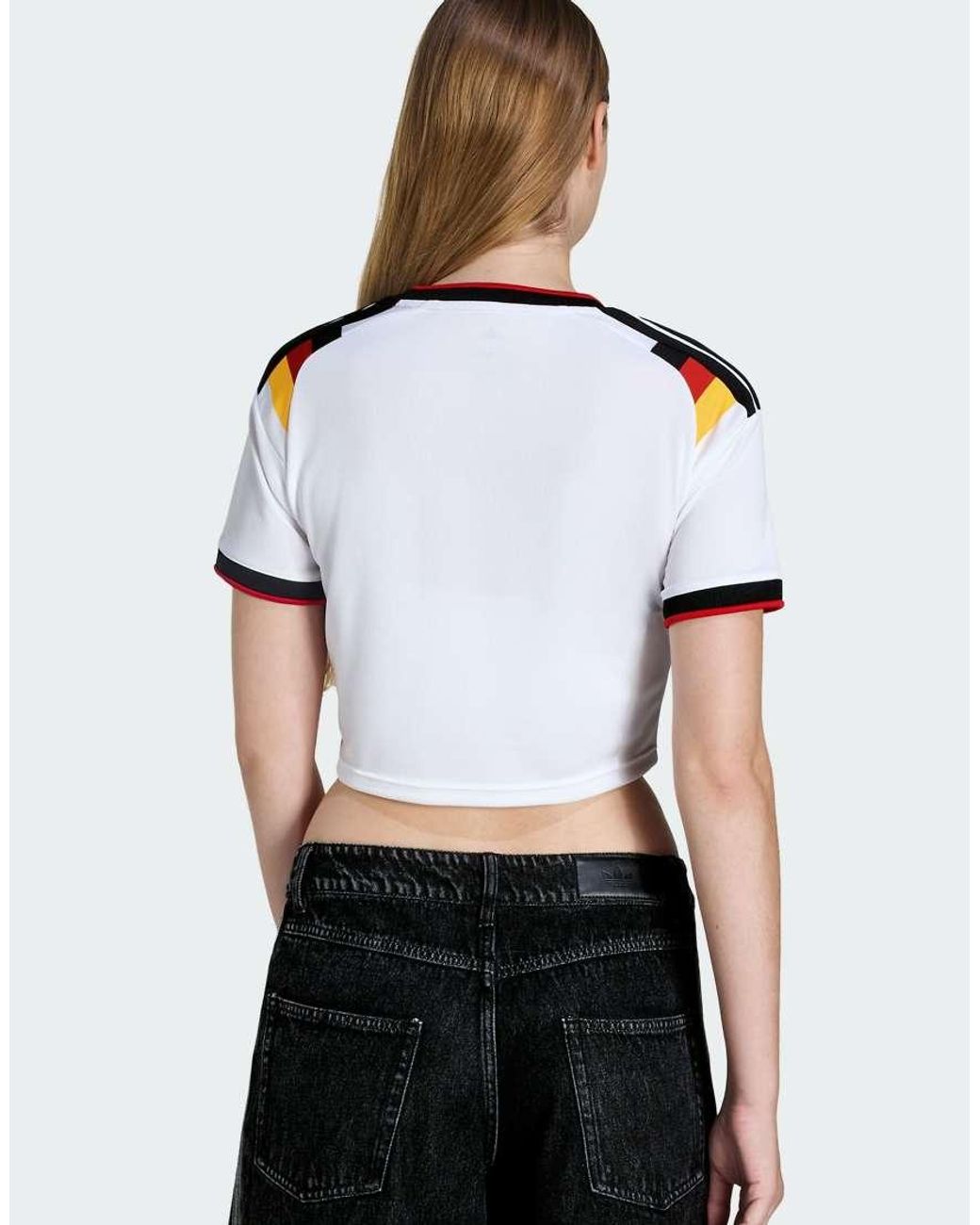 Adidas Originals White Germany 26 Home Cropped Jersey