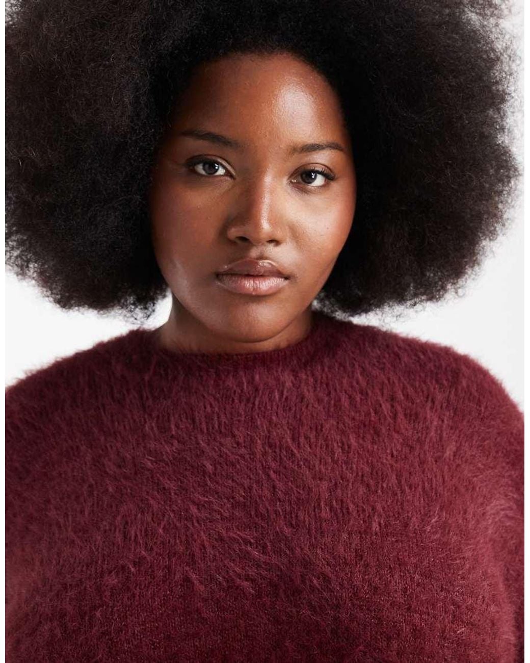ASOS Red Asos Design Curve Knit Oversized Sweater