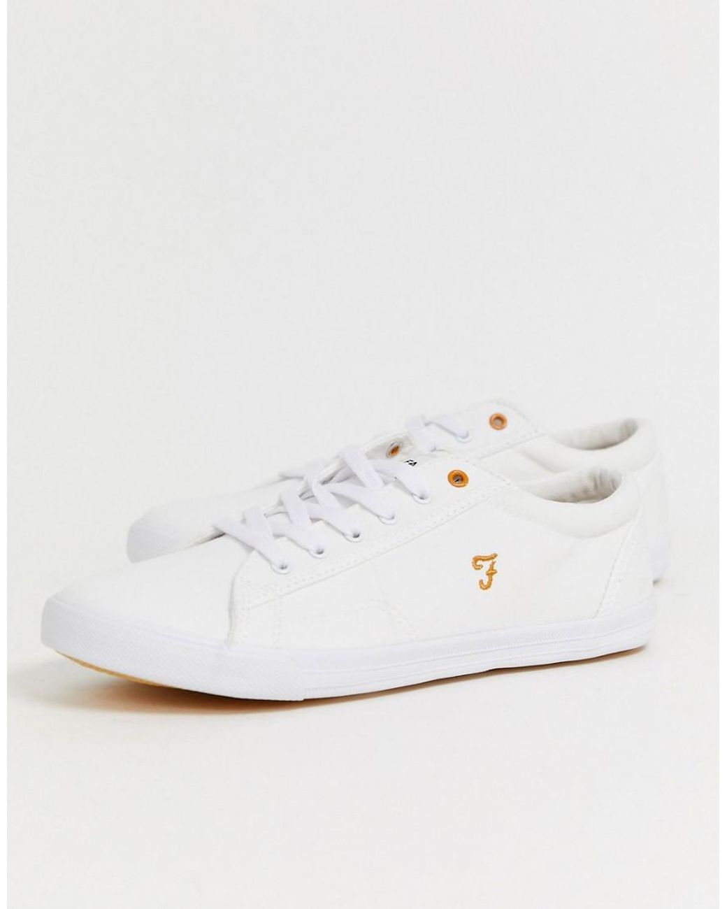 Farah Canvas Plimsoll in White for Men Lyst UK