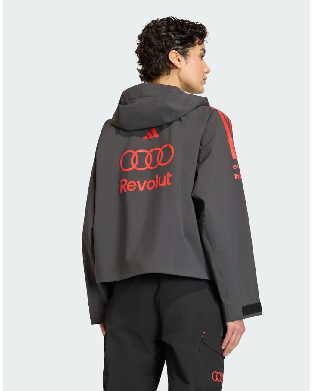 Adidas Originals Gray Audi Formula One Team Mechanics Rain Jacket