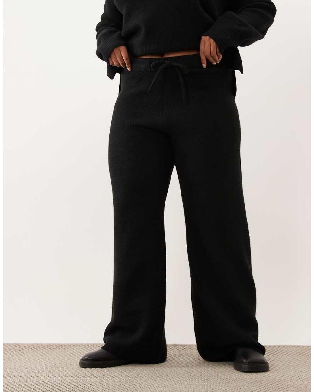 ASOS Black Asos Design Curve Wide Leg Pants