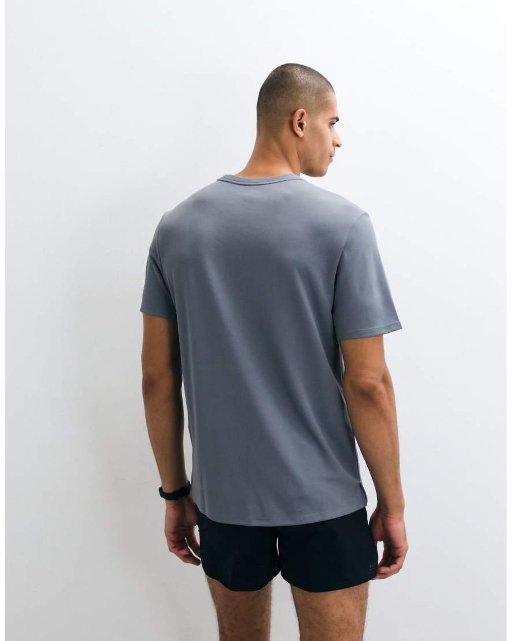 Nike Blue Miler Dri-fit Uv-protection T-shirt for men