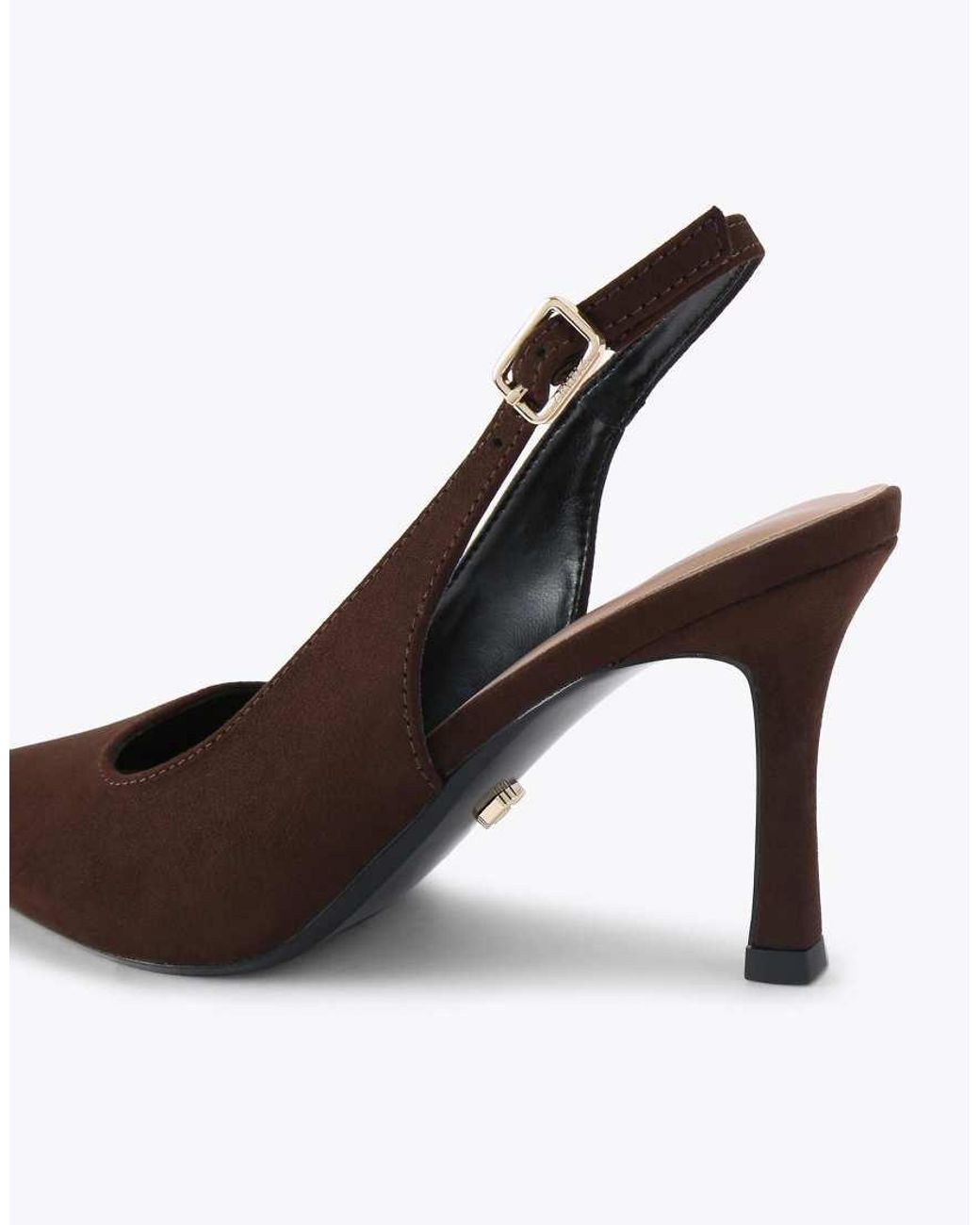 Carvela Kurt Geiger Brown Corletta Sling Court Heeled Shoes