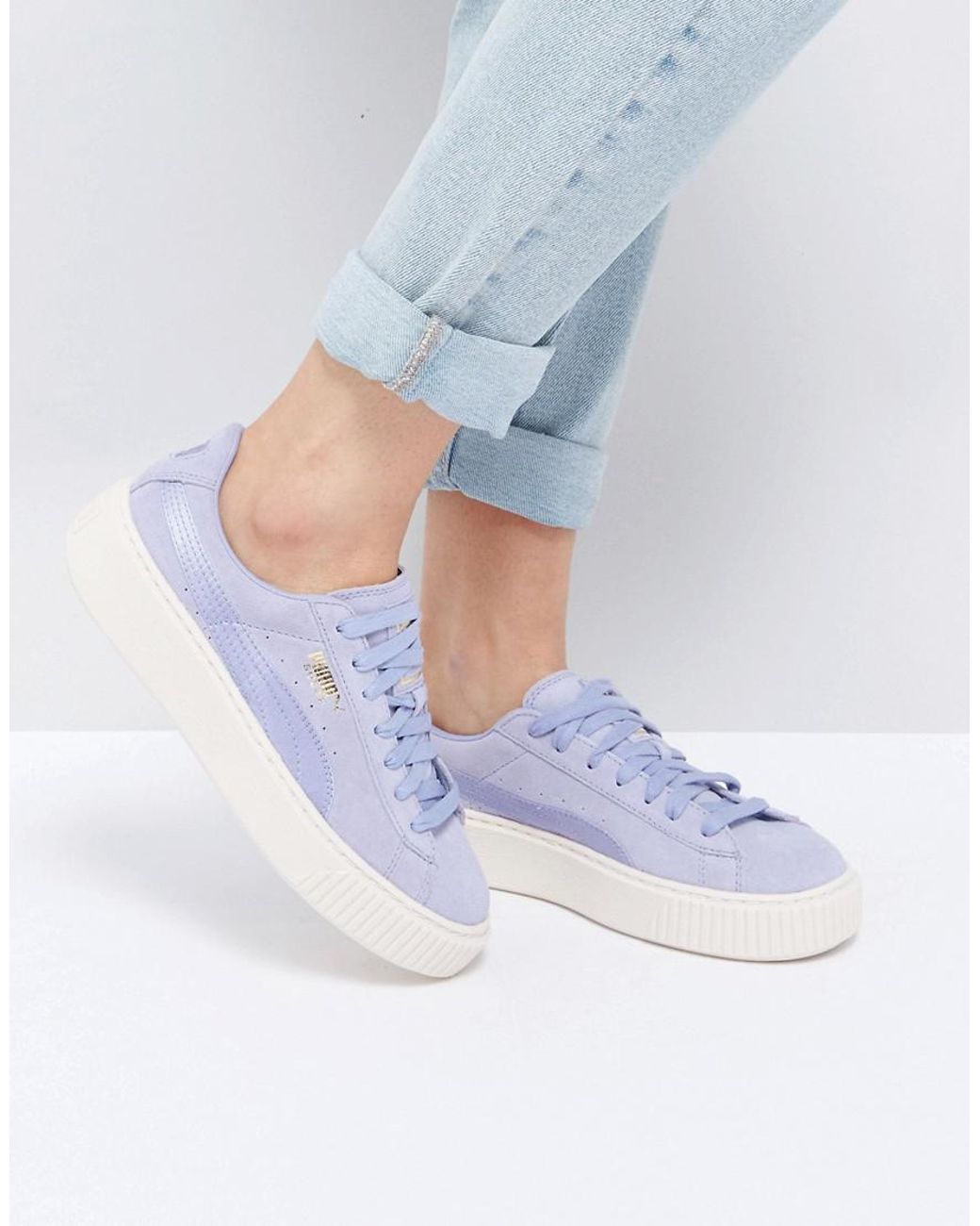 puma lilac trainers