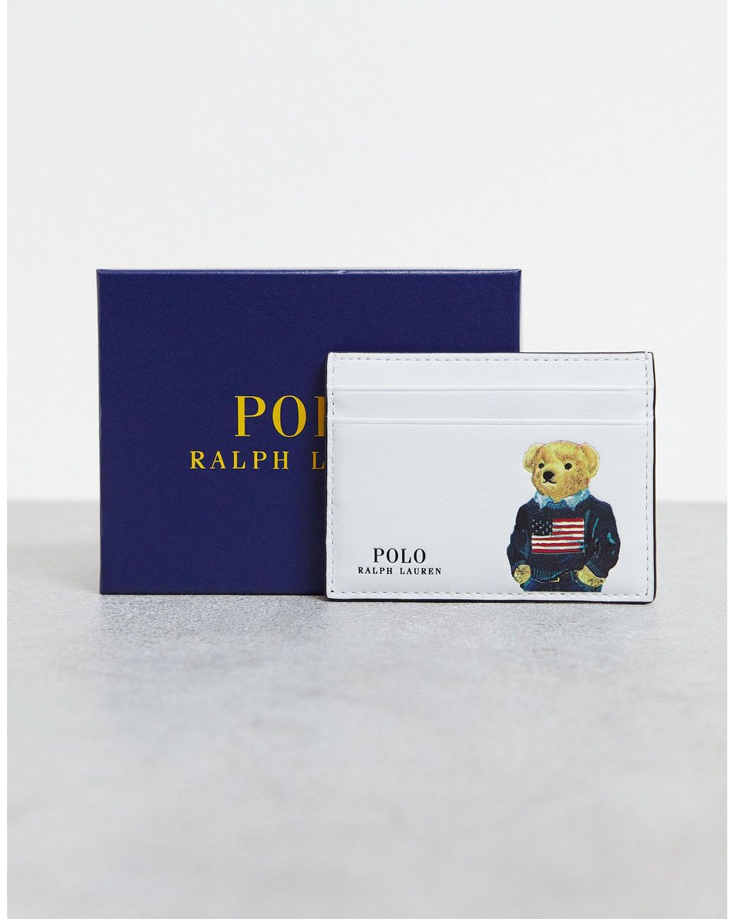 Porte-cartes avec logo ours Polo Ralph Lauren en coloris Blanc | Lyst