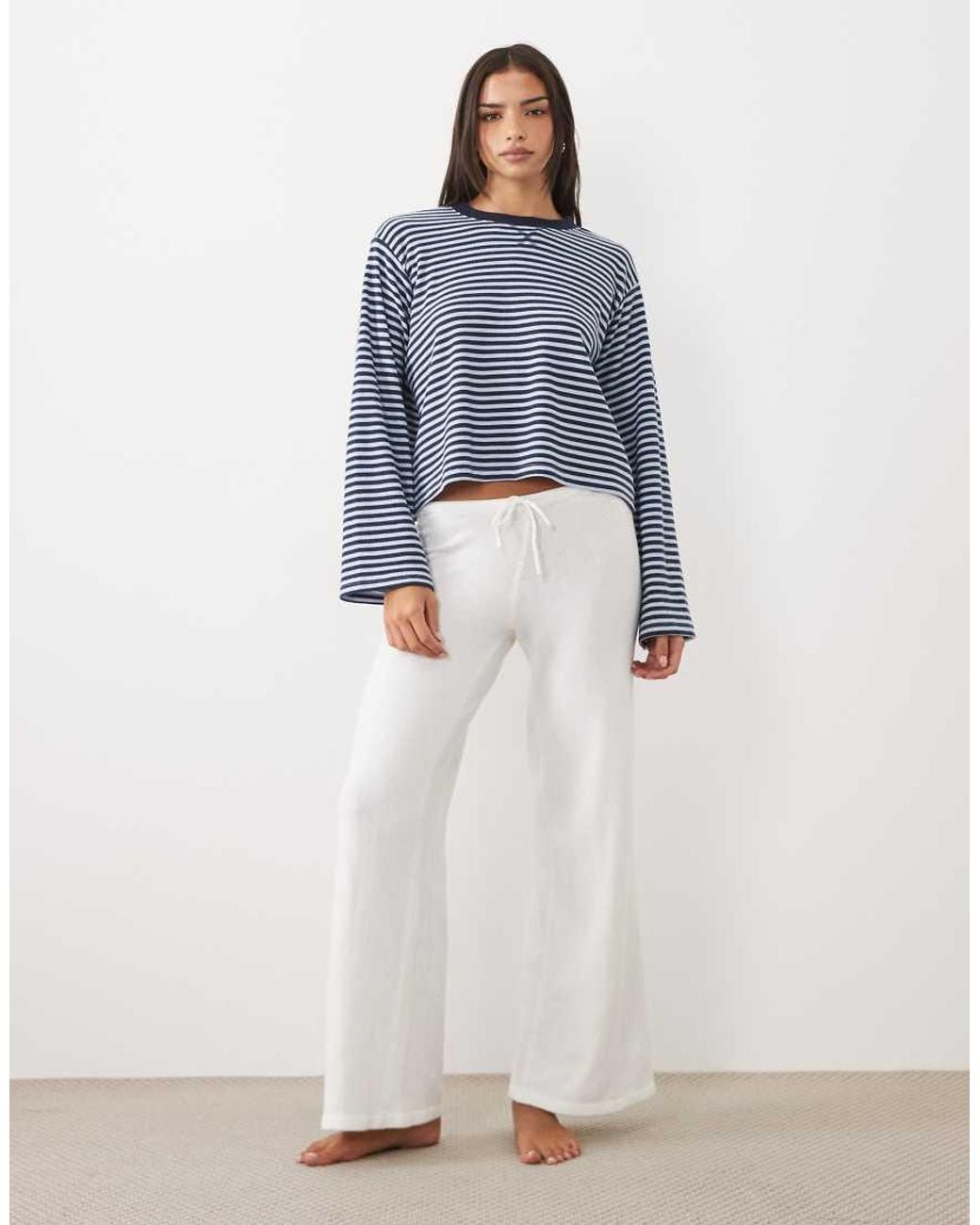 Cotton On Blue Straight Leg Knitted Lounge Trouser