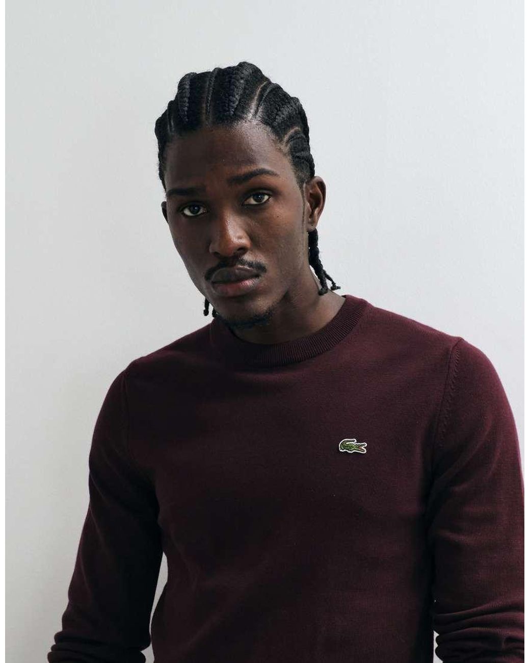 Lacoste Blue Knit Cotton Jumper for men