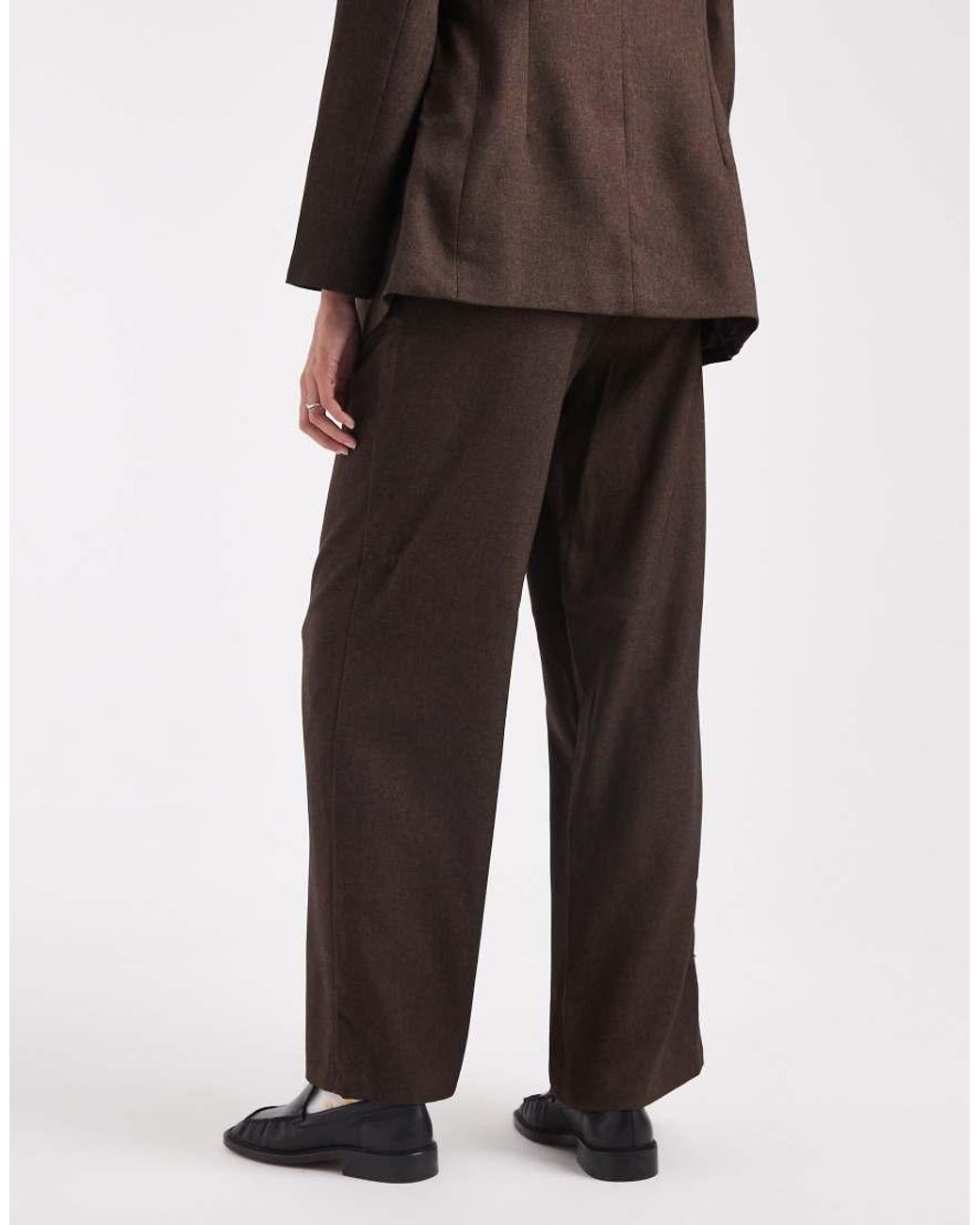 Vero Moda Black Wide Leg Tweed Look Tailored Trouser Co-ord