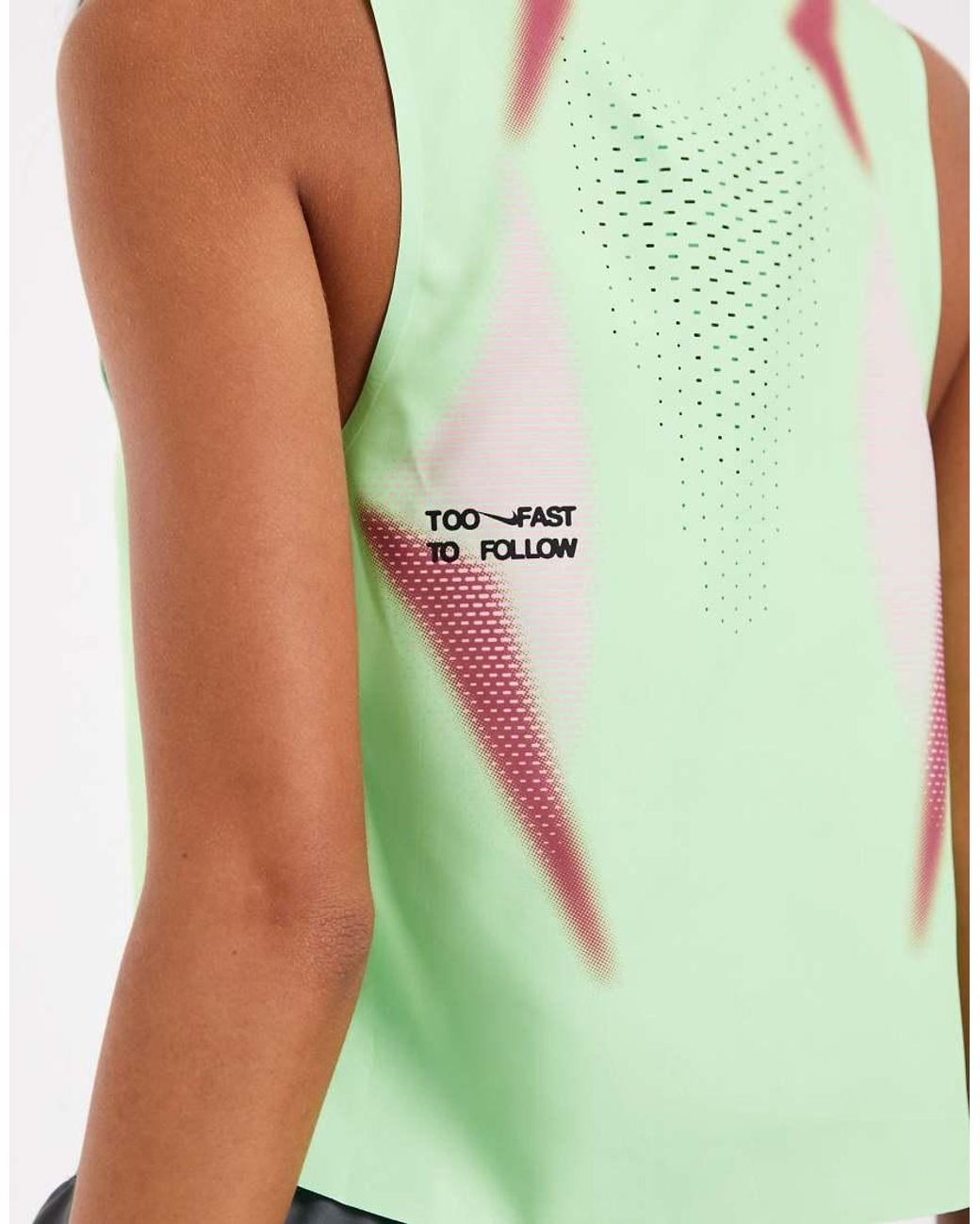 Nike Green Aeroswift Dri-Fit Cropped Tank