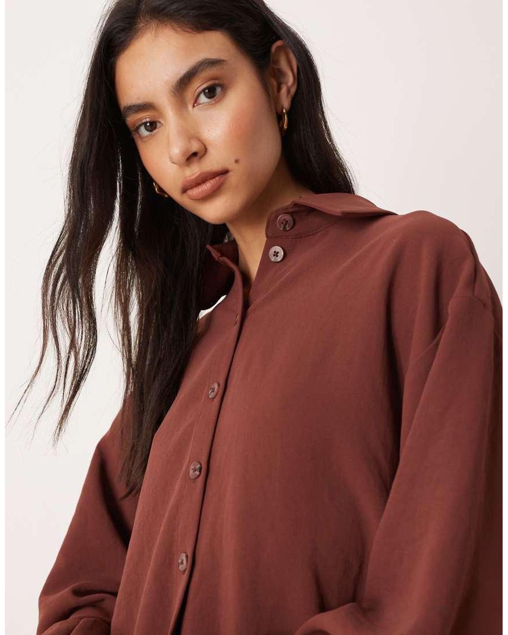 ASOS Tailored Oversized Slinky Shirt