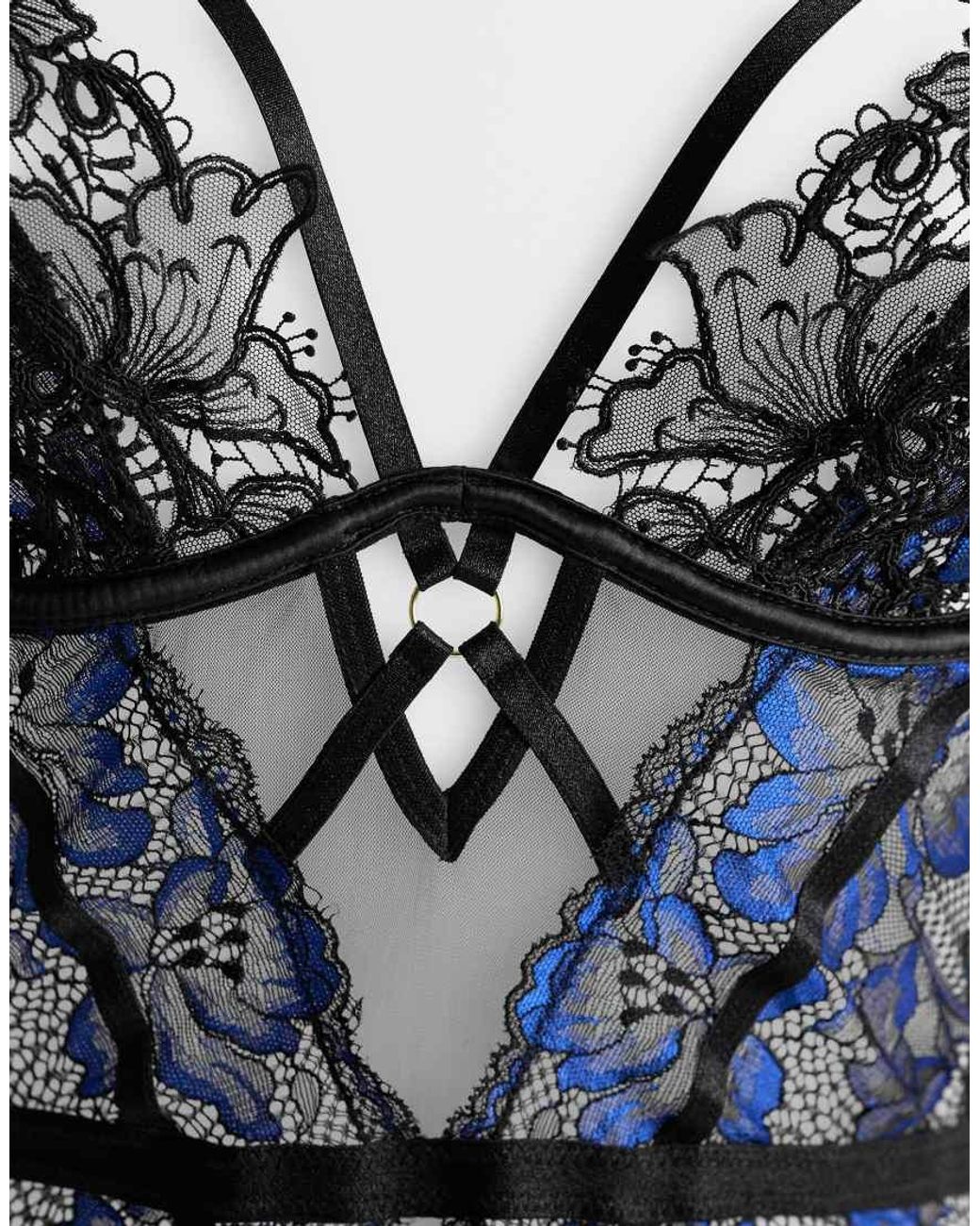 Ann Summers Blue Twilight Seduction Crotchless Foldover Body