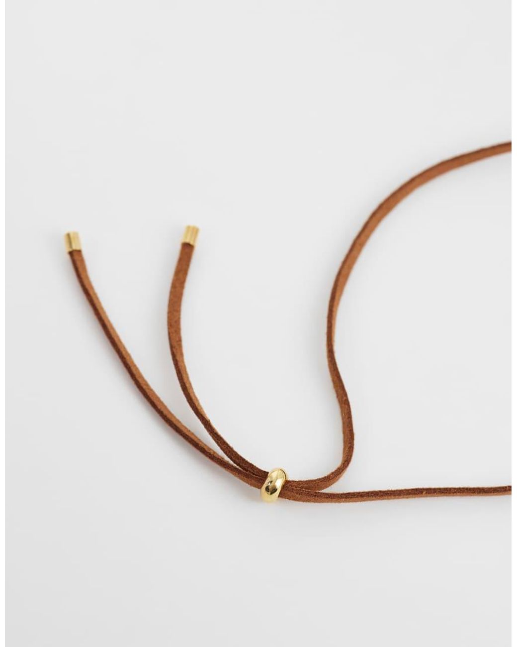 Orelia Metallic T-Bar Cord Necklace