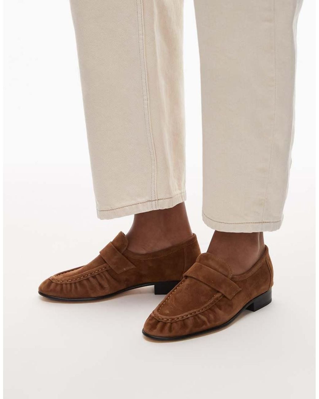Tony Bianco Brown Gatsby Suede Loafers