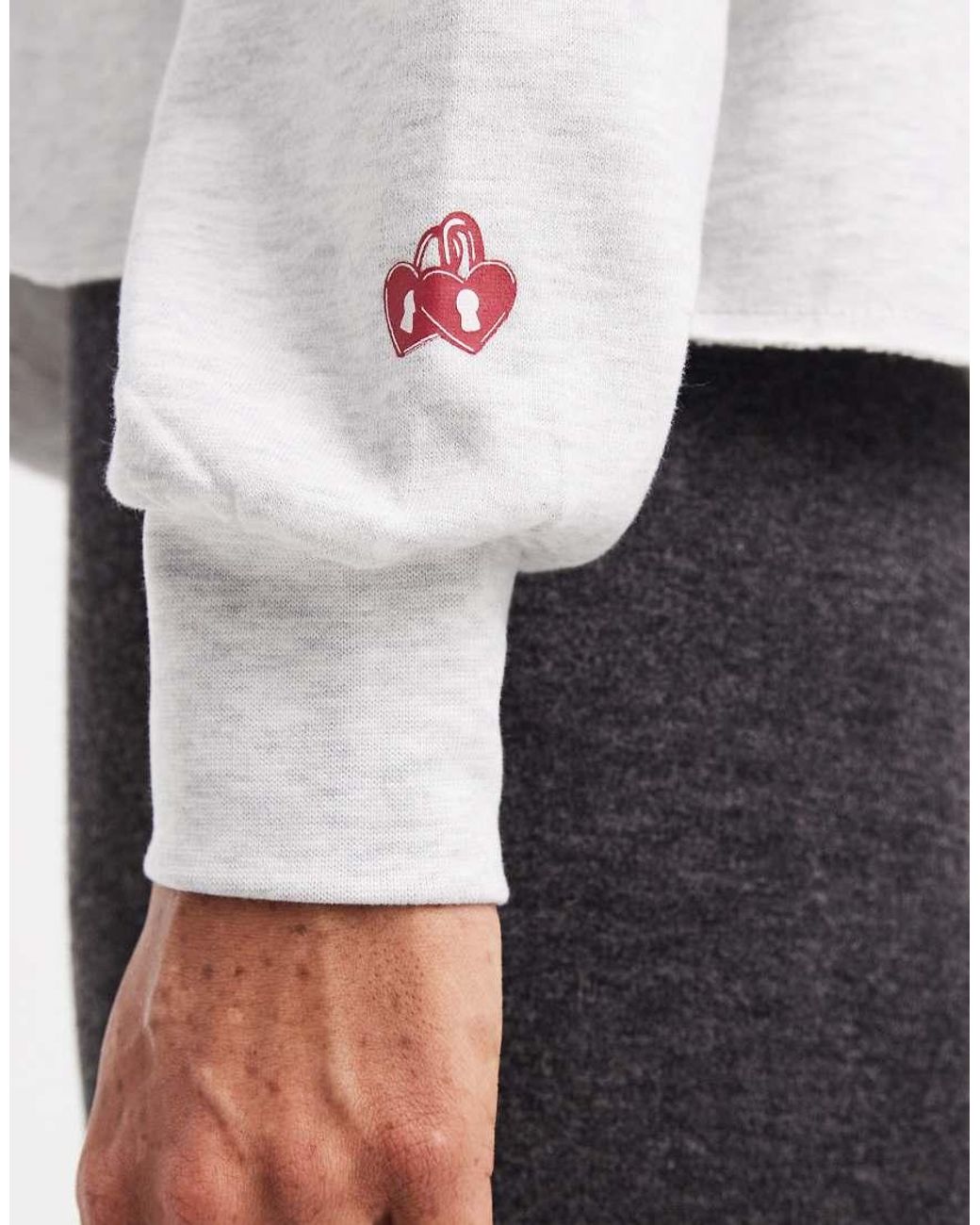 Cotton On White Off The Shoulder Fleece Jumper