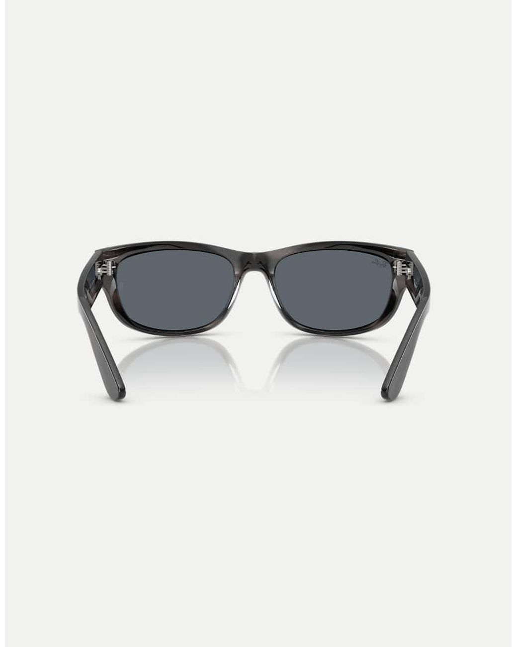 Ray-Ban Gray Mega Balorama Rectangle Sunglasses With Lens