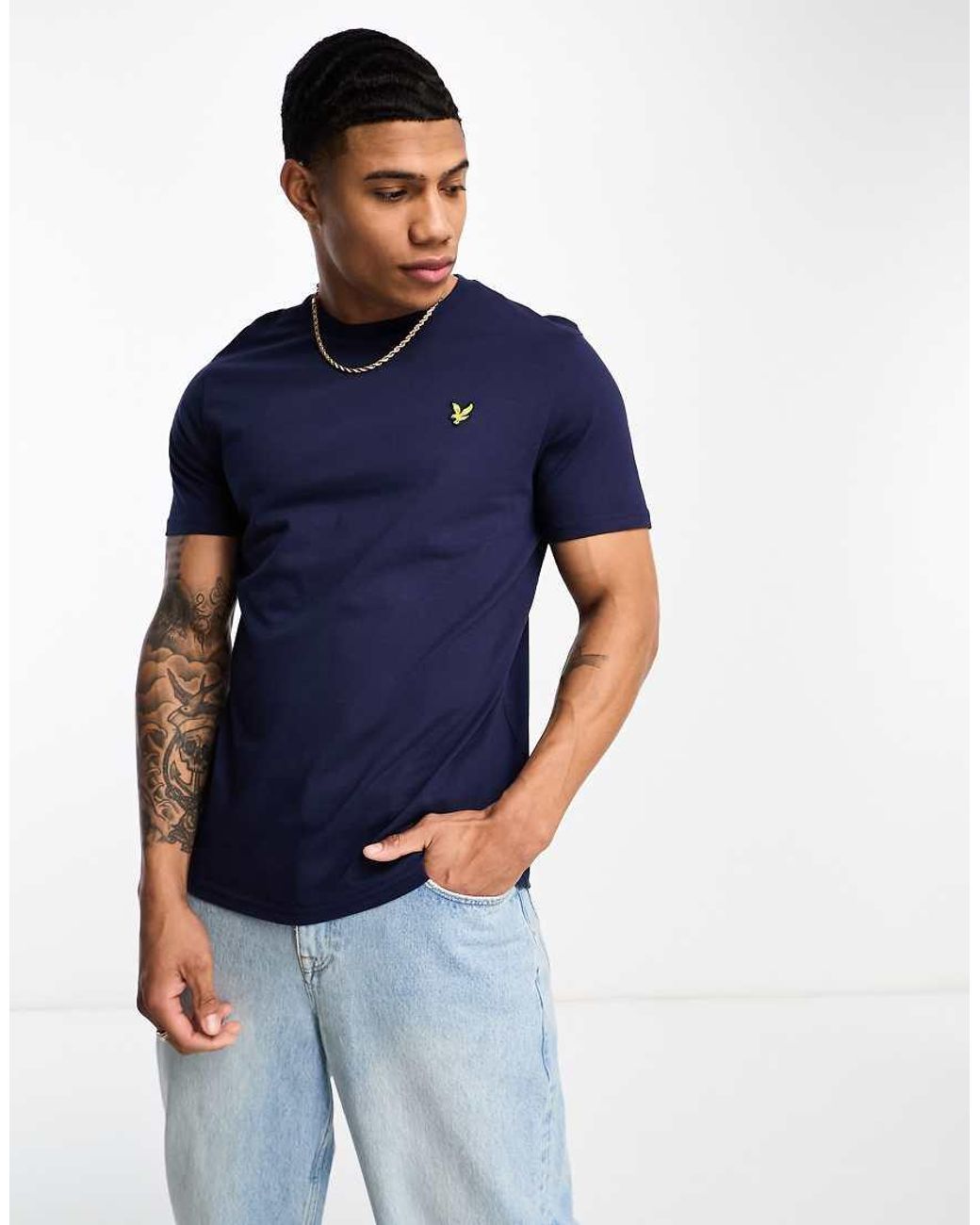 Lyle & Scott Blue Icon Logo T-shirt for men