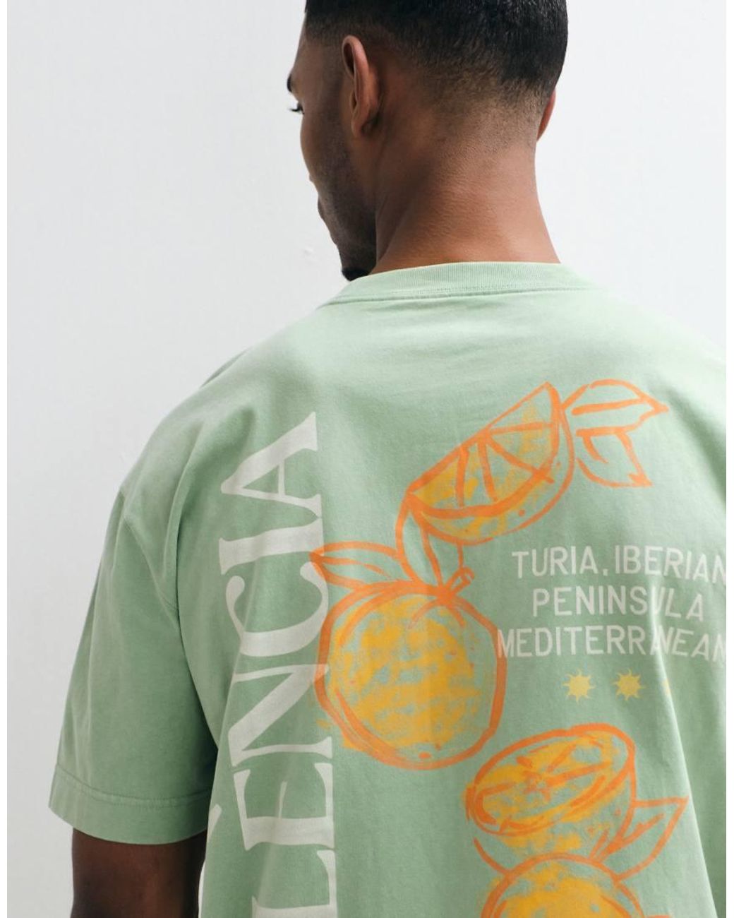 Hollister Green Valencia Back Graphic Boxy T-shirt for men