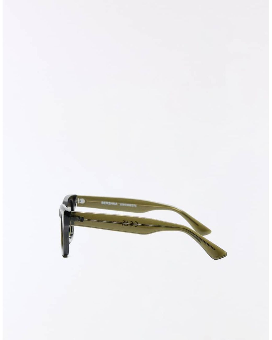 Bershka White Clear Frame Sunglasses for men