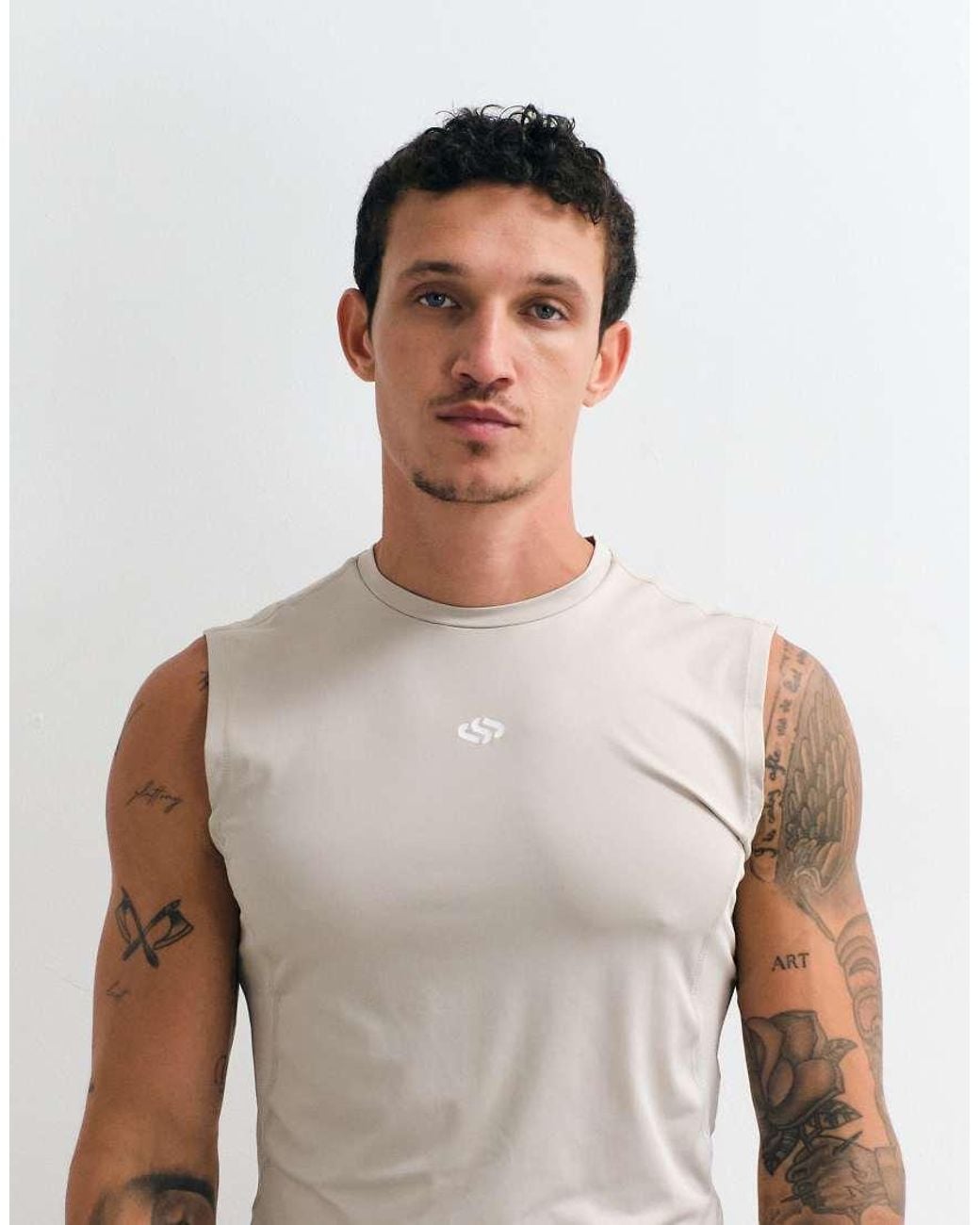 Jack & Jones Gray Sports Baselayer Tank Top for men