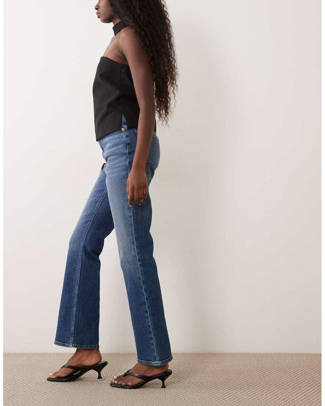 Calvin Klein Blue High Rise Bootcut Jeans
