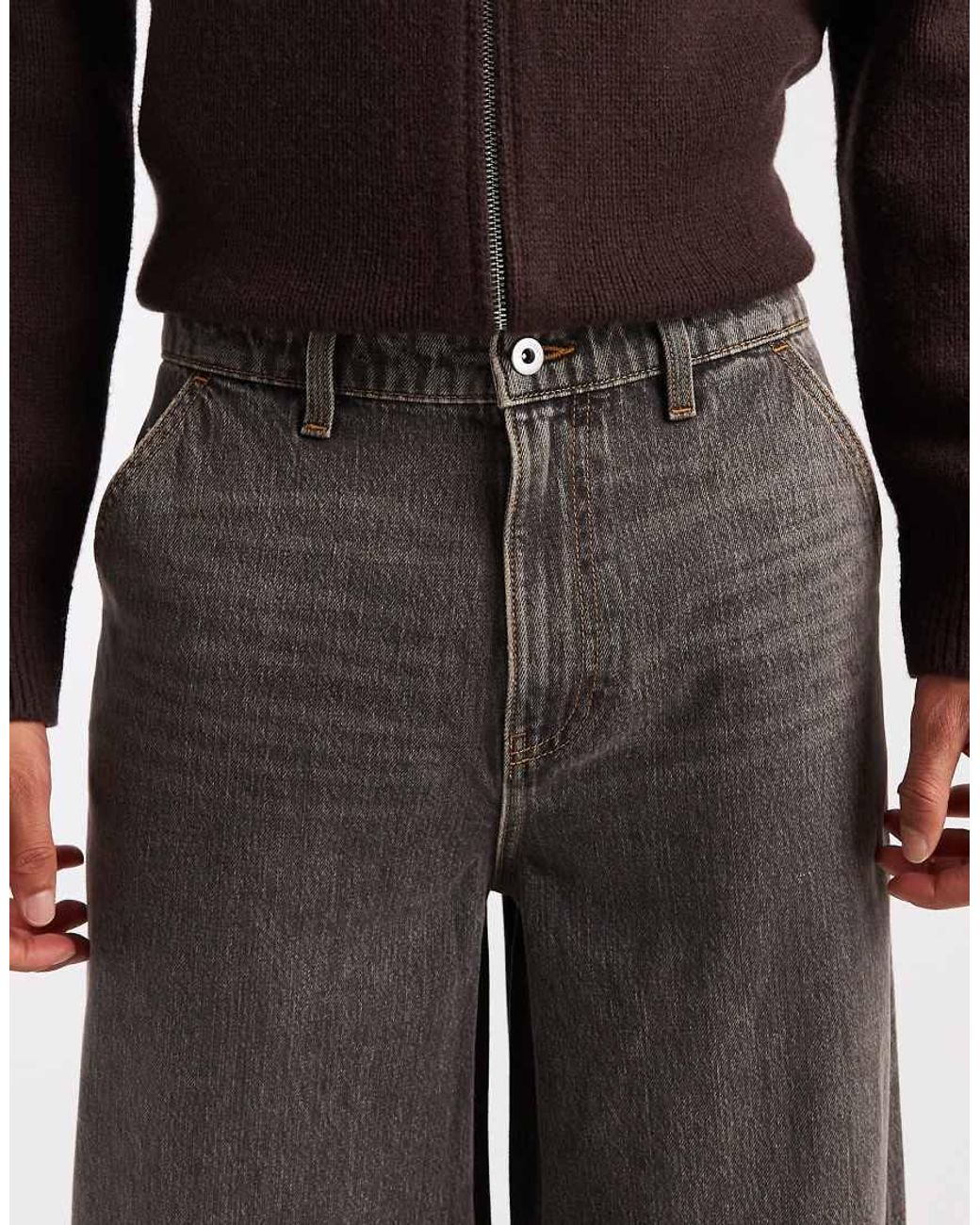 Collusion Gray X003 Wide Leg Jeans for men