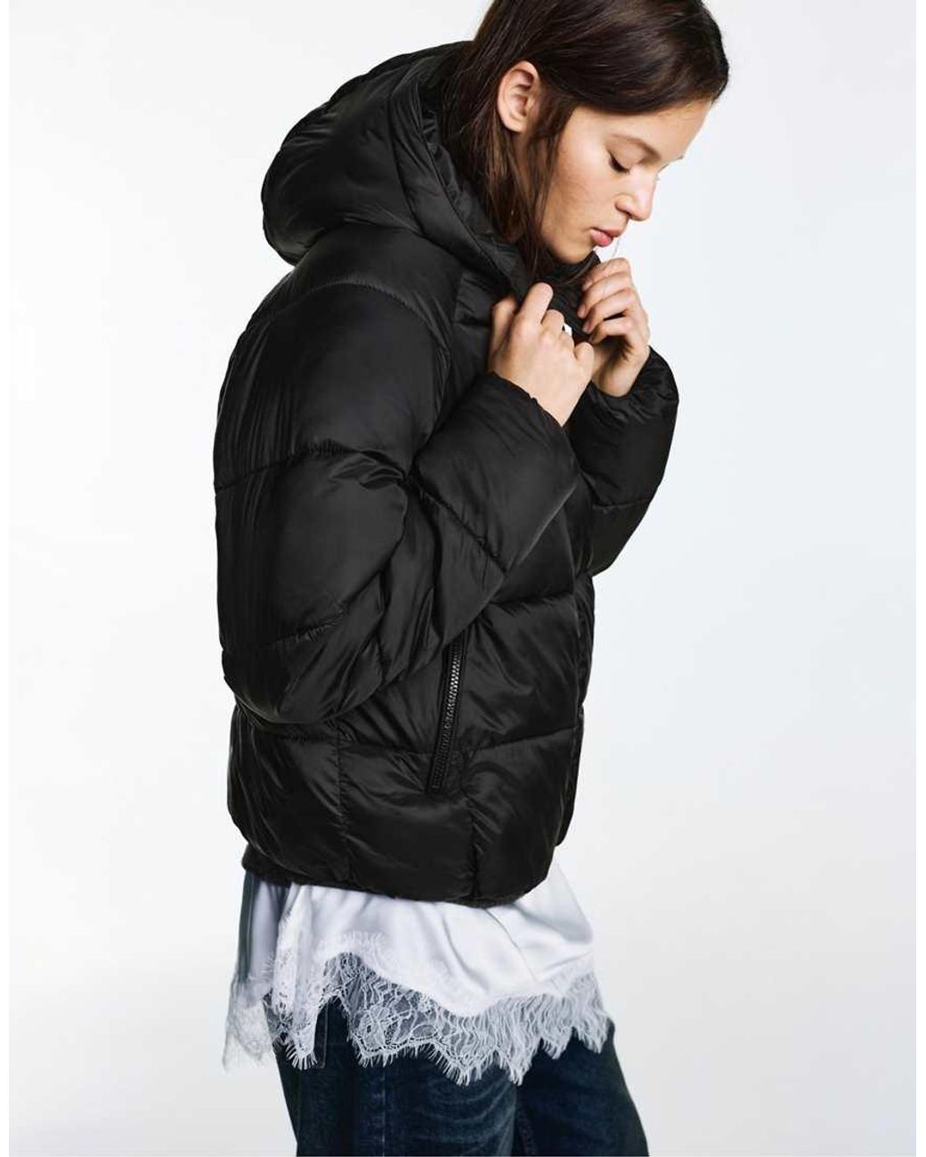 Pull&Bear Black Puffer Jacket