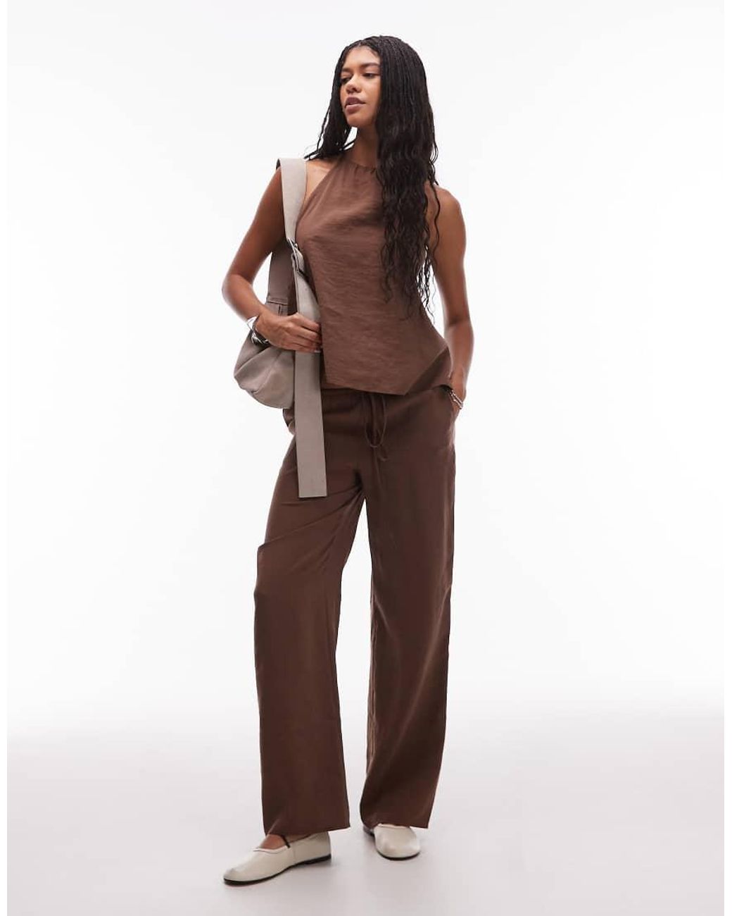 ASOS Brown Modal Halter Top