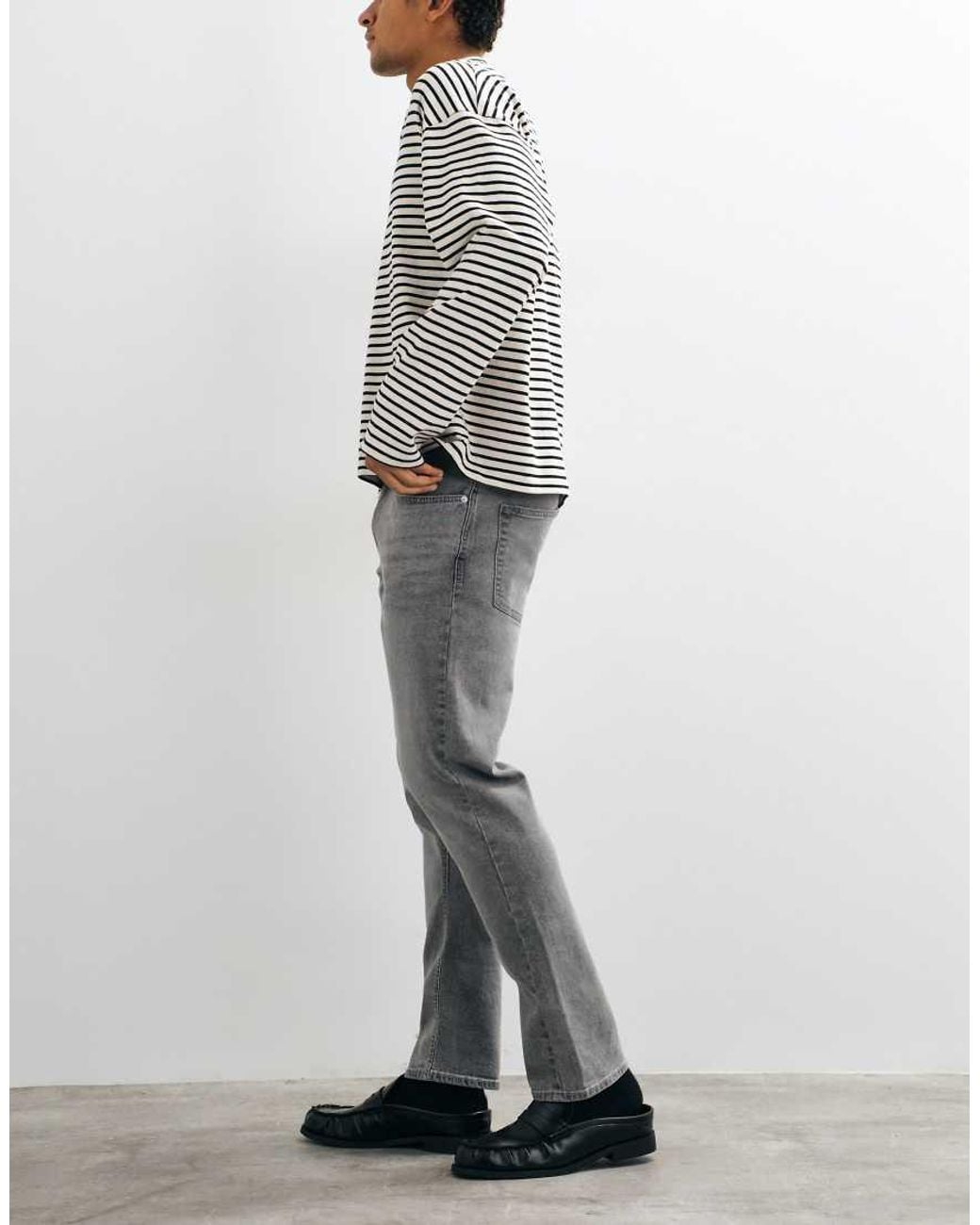 New Look Gray Slim Jeans for men