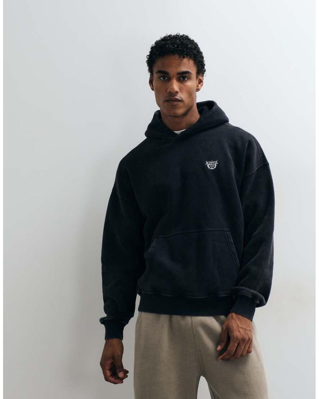 Abercrombie & Fitch Blue Oversized Back Graphic Hoodie for men