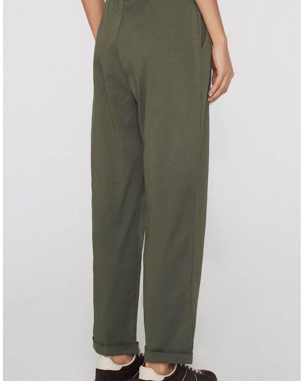 Tezenis Green Gabardine Cigarette Trousers