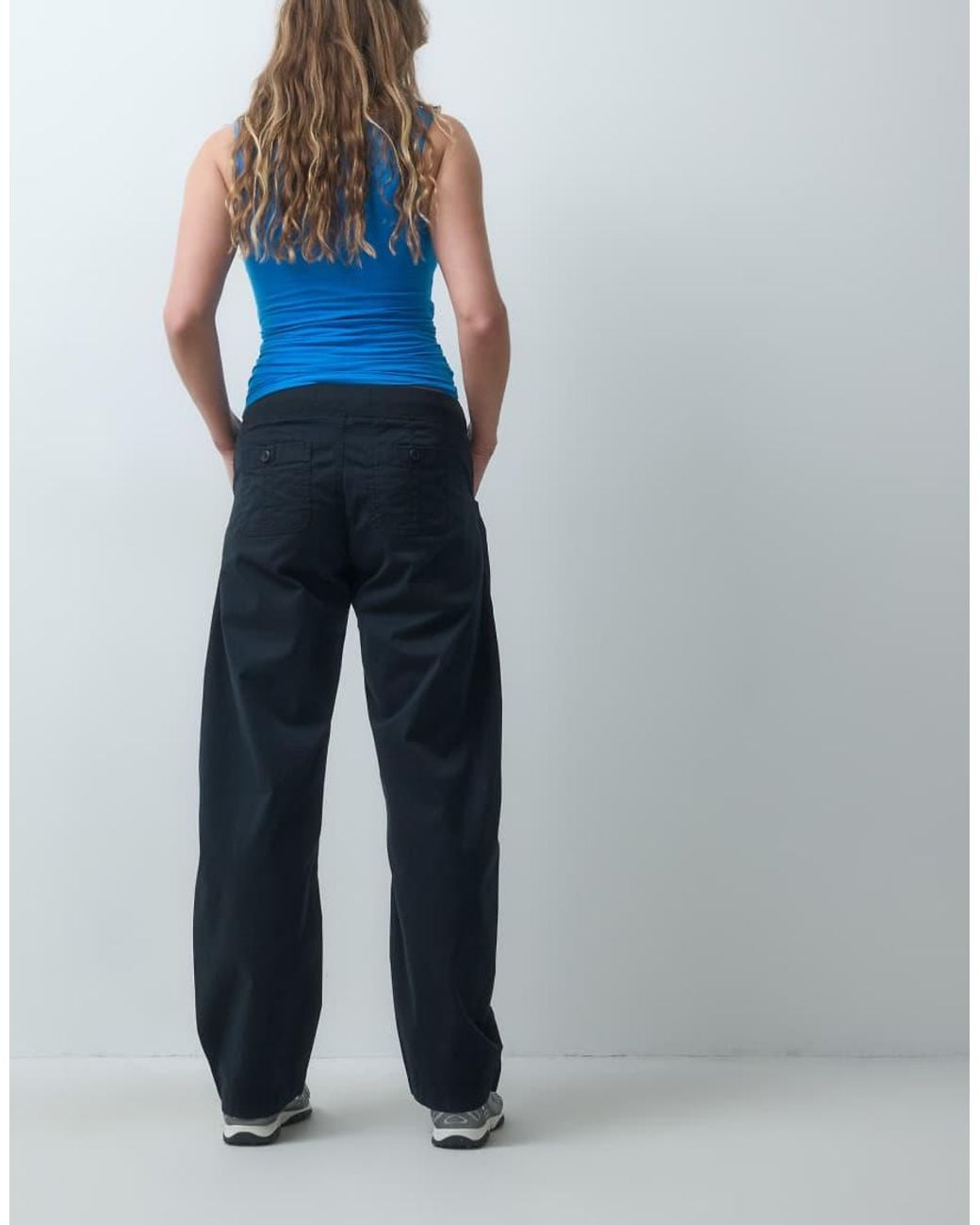 Hollister Blue Uy2k Low Rise Flared Utility Trousers