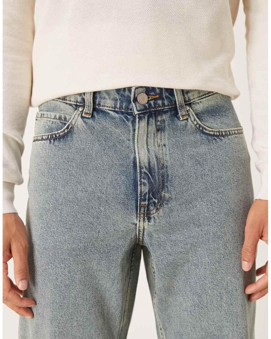 ASOS Natural Wide Flare Jeans for men