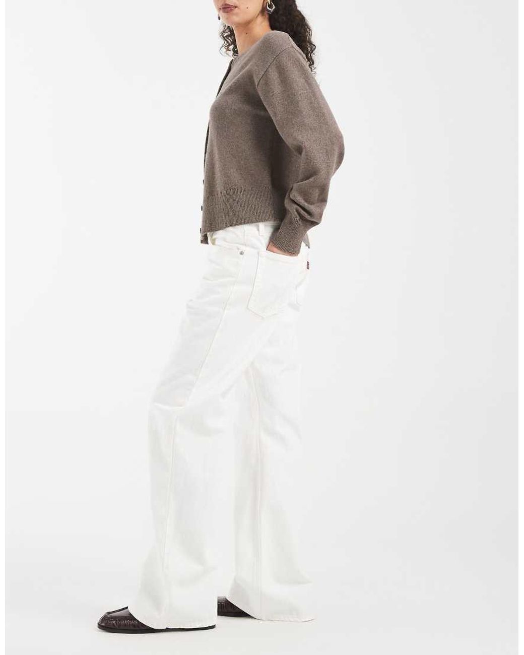 Levi's White Loose Bootcut Denim Jeans