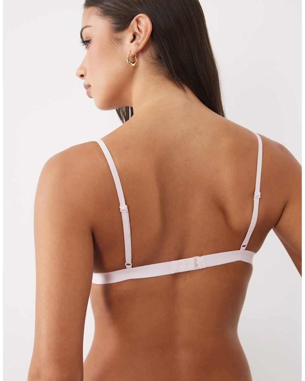 Cotton On Brown Everyday Lace Padded Triangle Bralette