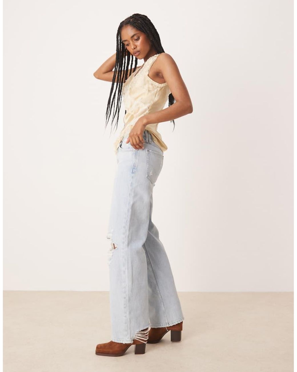 Free People Natural Tennessee Low Rise Jean