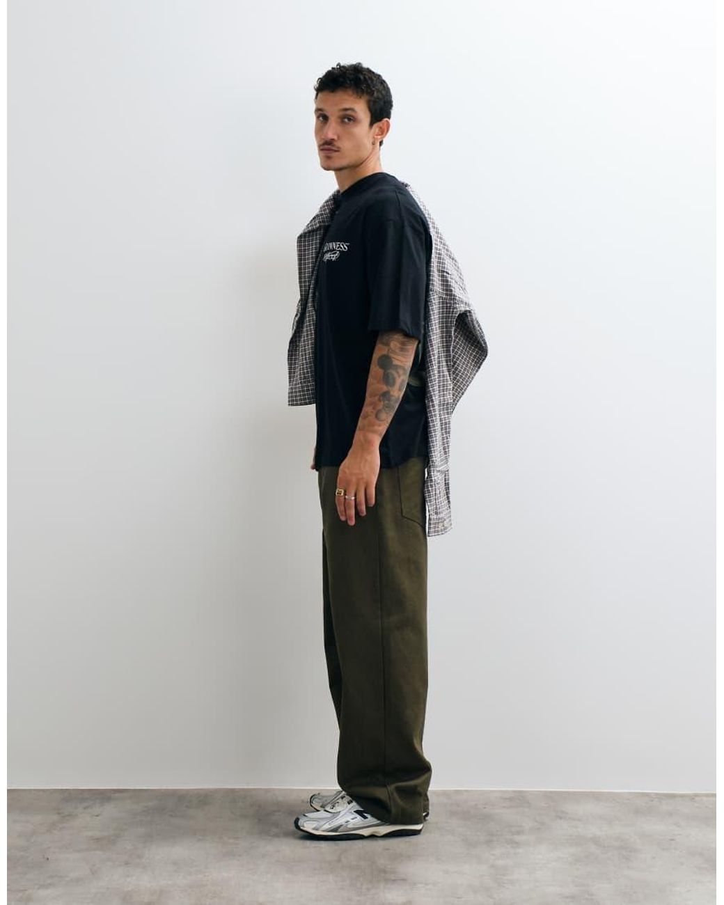 ASOS Black Oversized T-shirt With Guinness Print for men