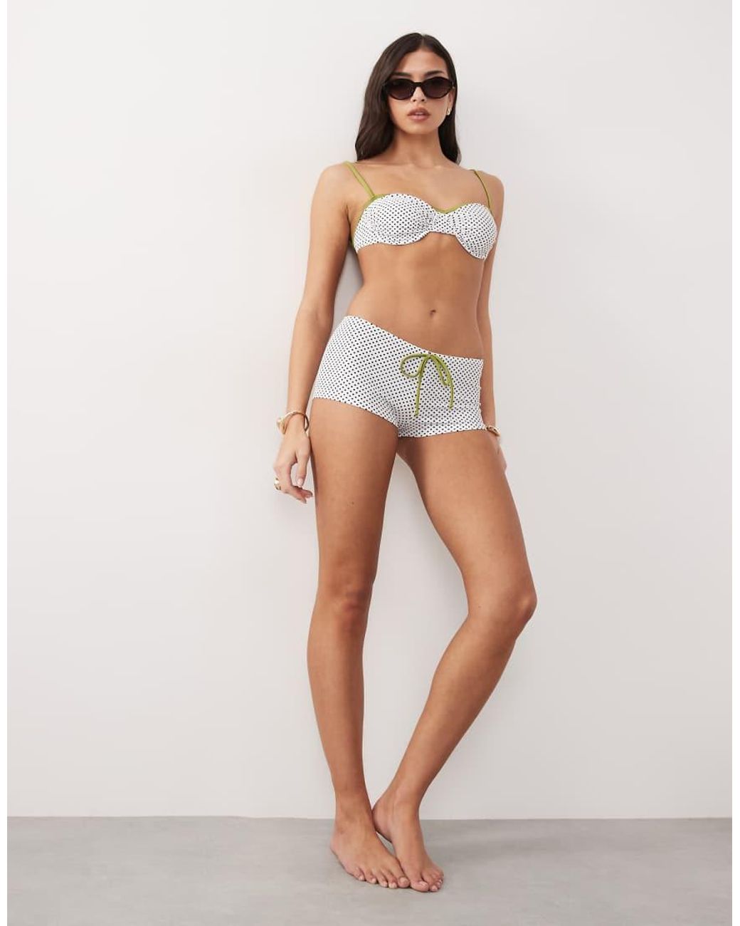 Candypants White Polka Dot Micro Short