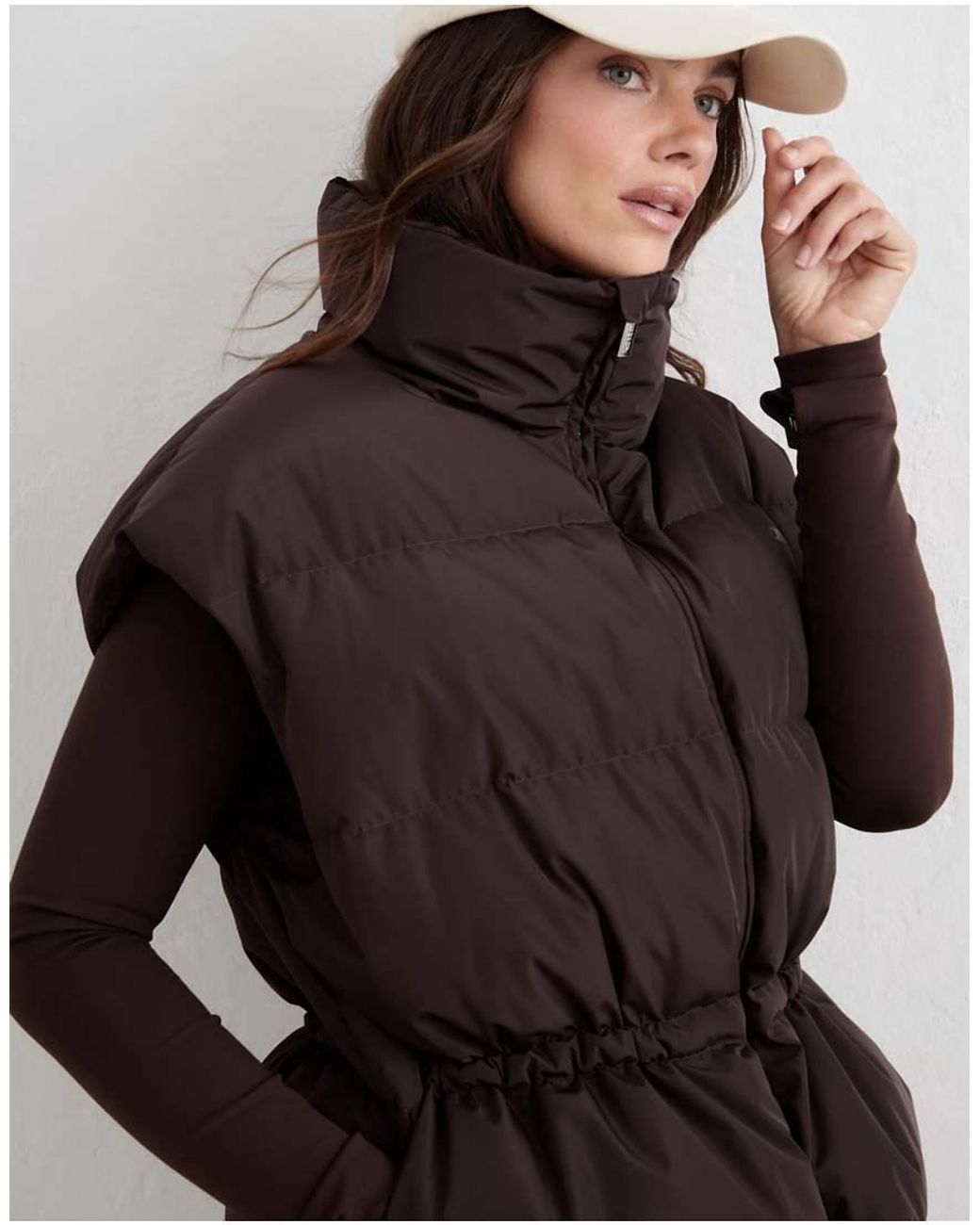 Aim'n Brown Cacao Moment Puffer Vest