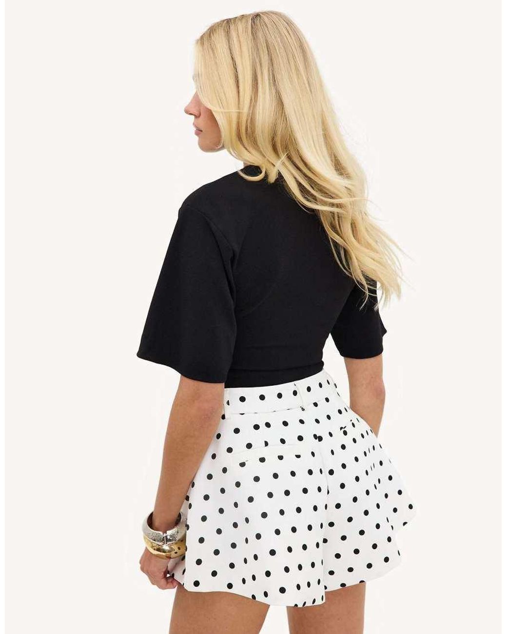 Loavies White Twilight Treasures Polka-Dot Shorts