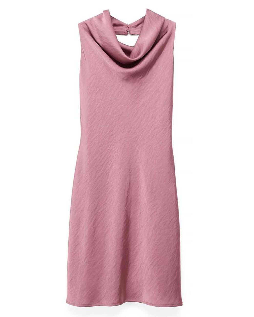 NA-KD Pink Halterneck Draped Satin Mini Dress