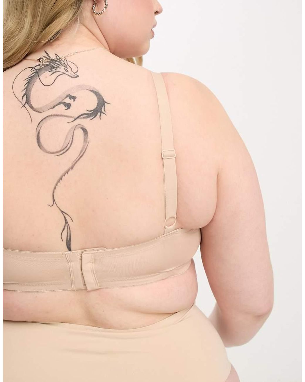 ASOS Natural Asos Design Curve Microfibre Moulded T-shirt Bra